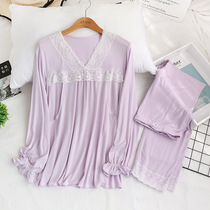 Yuezi summer thin model cotton postpartum sweat sucking lactation clothes 5 Months 6 pajamas long sleeve set feeding loose