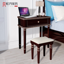 Hongdan solid wood desk 40 50 60 70cm80 American home student learning desk computer desk black walnut