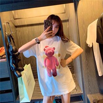 (Special clearance) Foreign style Net red maternity womens short sleeve T-shirt summer fashion Loose medium and long top