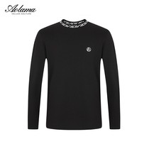 aolama olamma mens clothing light lavish embroidery Modale Long sleeves spring autumn season Classic T-Shirt 081033400