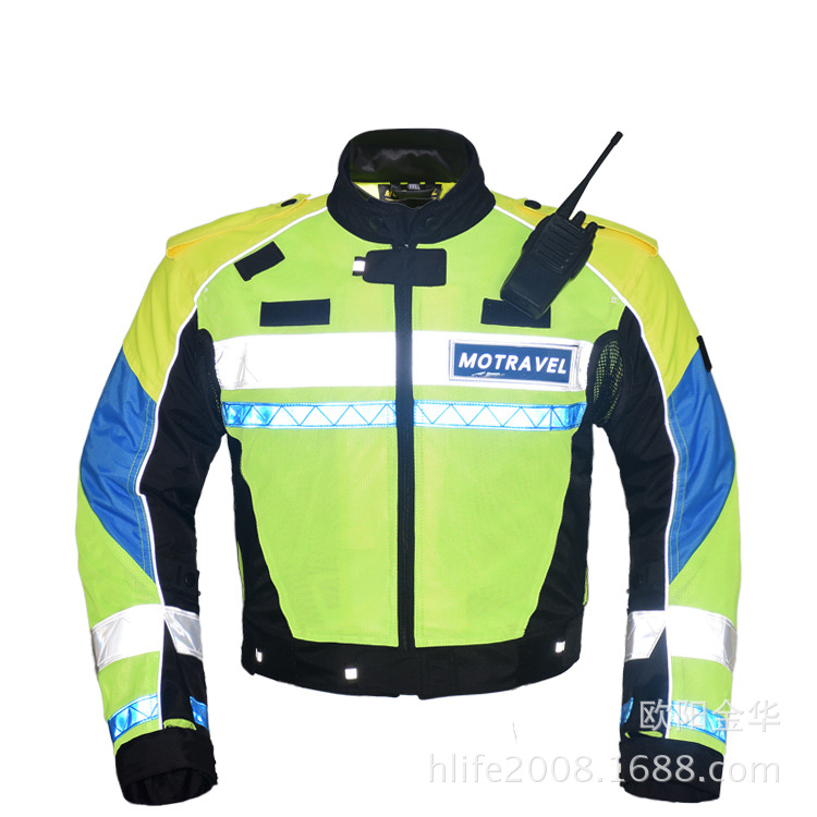 Direct Direct Fluorescent Yellow Blue Mesh Iron Riding Mount PJ003 Moron Racing Locomotive Riding Suit Reflective free shipping
