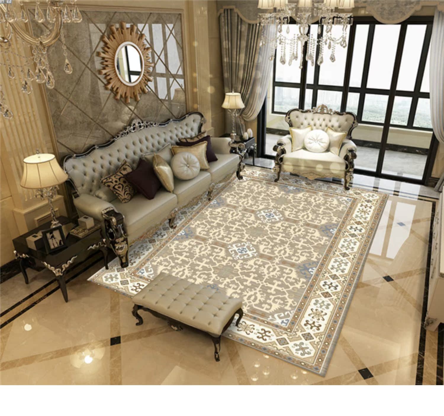 Mỹ retro Ba Tư phong cách dân tộc Bohemian thảm phòng khách bàn cà phê pad nhà phòng ngủ giường có thể được rửa - Thảm thảm phòng ngủ