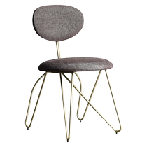 Original design ins style Japanese internet celebrity Nordic waterproof velvet iron small apartment dining chair makeup chair) Shuzhi
