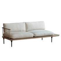 Nordic expression imported European oak solid wood three-seat sofa D8 fabric sofa wabi-sabi industrial style) tree squeak