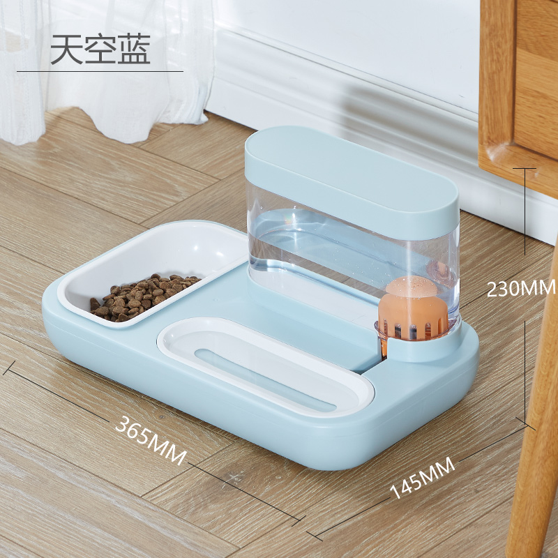 Landscape Bowl - Starry BluePets drinking water Feeding bowl Cat bowl Kitty Dog Dinner bowl protect cervical vertebra cat Double bowl Water bowl Feeding basin articles