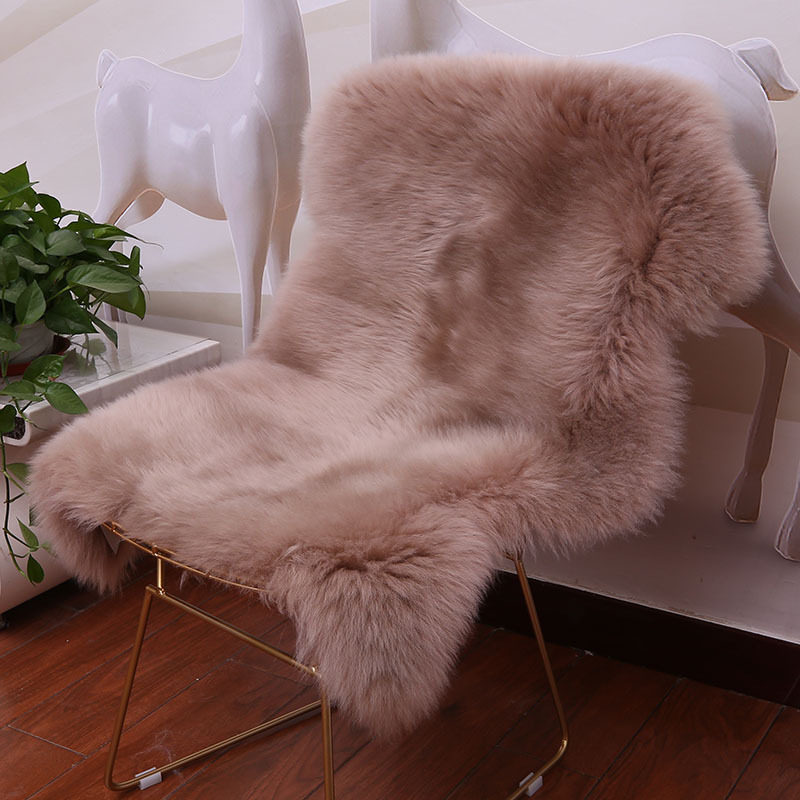 Whole sheepskin mat wool chair cushion office chair cushions iron art chair blankets long hair chair cushion thickened