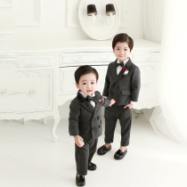 Childrens suit Boy small suit boy dress flower girl dress suit handsome British birthday costume