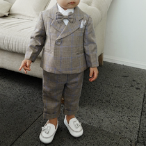 New childrens suit Korean boy dress suit British style handsome flower boy boy baby host suit