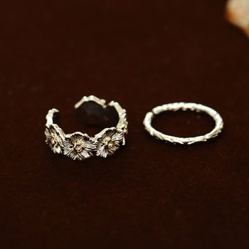 Daisy ring set for women, light luxury 2025 new style