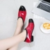 Giày đi mưa chống nước cho nữ mùa xuân và mùa hè thấp để giúp thời trang phiên bản Hàn Quốc của giày không thấm nước che khuất nhà bếp giày cao su chống trượt giày cao gót ngắn - Rainshoes