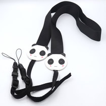 Cartoon Panda Shoulder Strap Cute Cartoon Digital Micro Single-Phase Machine Shoulder Strap Single Anti-Camera Harness Hang Neck Cross Universal