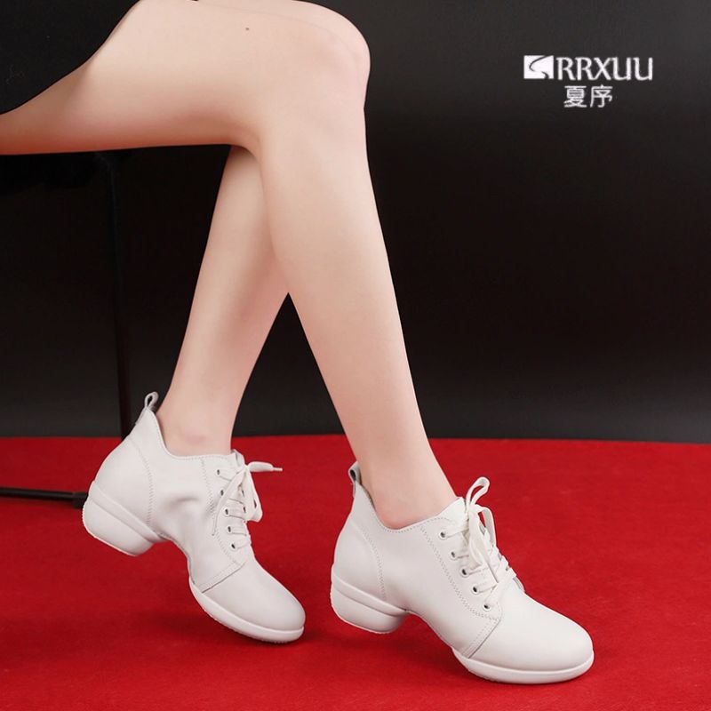 Summer Order 2023 New Dance Shoes Square Dance Shoes Genuine Leather Dancing Shoes Adult Modern Ballroom Soft Bottom Mother Dance Shoes-Taobao