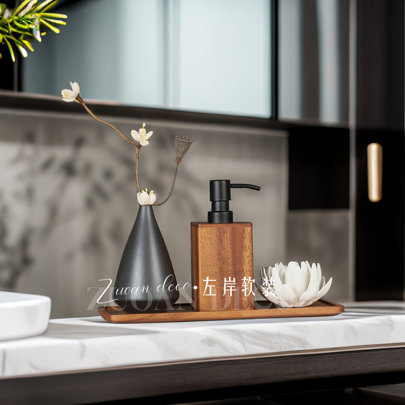 Bathroom Decorations, New Chinese-Style Washbasin, Bathroom Aromatherapy Tray Set, Model Room Bathroom Showroom Soft Decorations Bathroom Decorations, New Chinese-Style Washbasin, Bathroom Aromatherapy Tray Set, Model Room Bathroom Showroom Soft Decorations