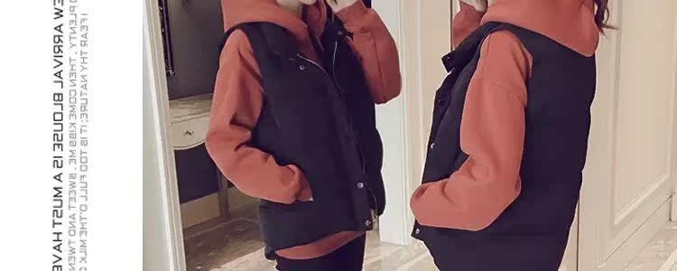 Áo vest nữ cotton ngắn 2018 thu đông mới Học sinh Hàn Quốc gầy gò gió gió xuống áo khoác cotton áo hoodie nữ form rộng