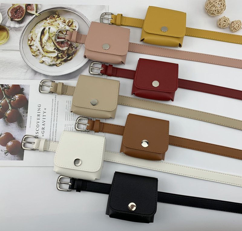 Korean Style New Versatile Fashion Waist Bag Solid Color Simple Small Leather Bag Belt Casual Mini Belt ins Trendy Women's Accessory Korean Style New Versatile Fashion Waist Bag Solid Color Simple Small Leather Bag Belt Casual Mini Belt ins Trendy Women's Accessory