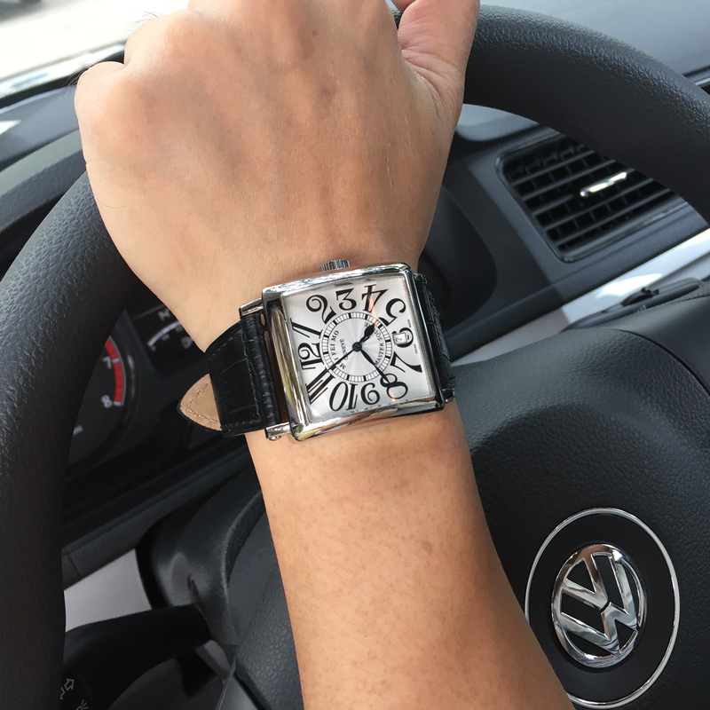 Internet Celebrity Hot-Selling Watch Fm Men's Watch Frank Square Black Leather Watch Calendar Digital Model Fm Men's Watch Internet Celebrity Hot-Selling Watch Fm Men's Watch Frank Square Black Leather Watch Calendar Digital Model Fm Men's Watch