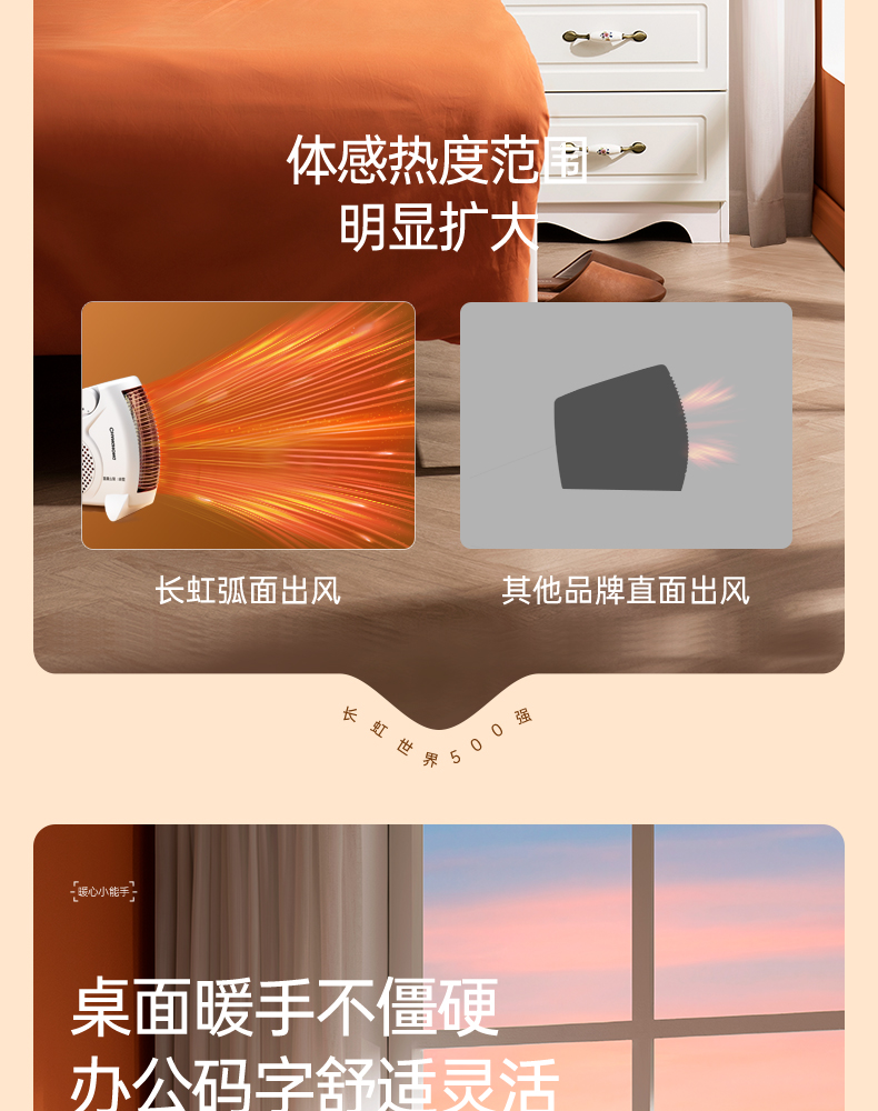 长虹 家用小型暖风机 即开即热 图11