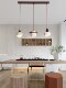 Yellow Travertine Japanese Wabi-Sabi Style Restaurant Pendant Light Vintage Staircase Mid-Century Bar Tea Room Three-Head Dining Table Lighting Fixture