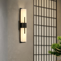 High-end marble modern new Chinese wall lamp TV background wall Simple light luxury bedside bedroom All copper led lamps