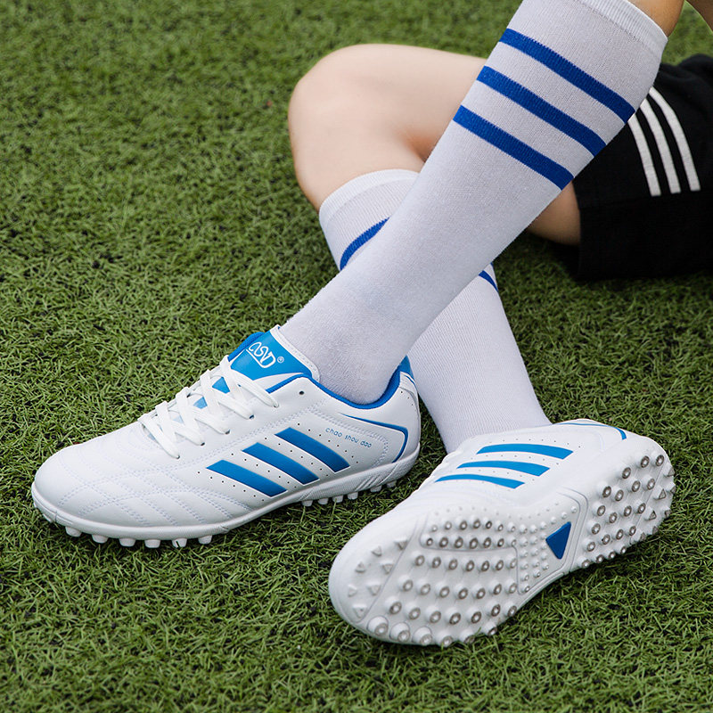 Children's football shoes Men's Broken Nails Pupils Training Shoes Adults Racing Non-slip Ag Women Sports Sneakers Leather Foot