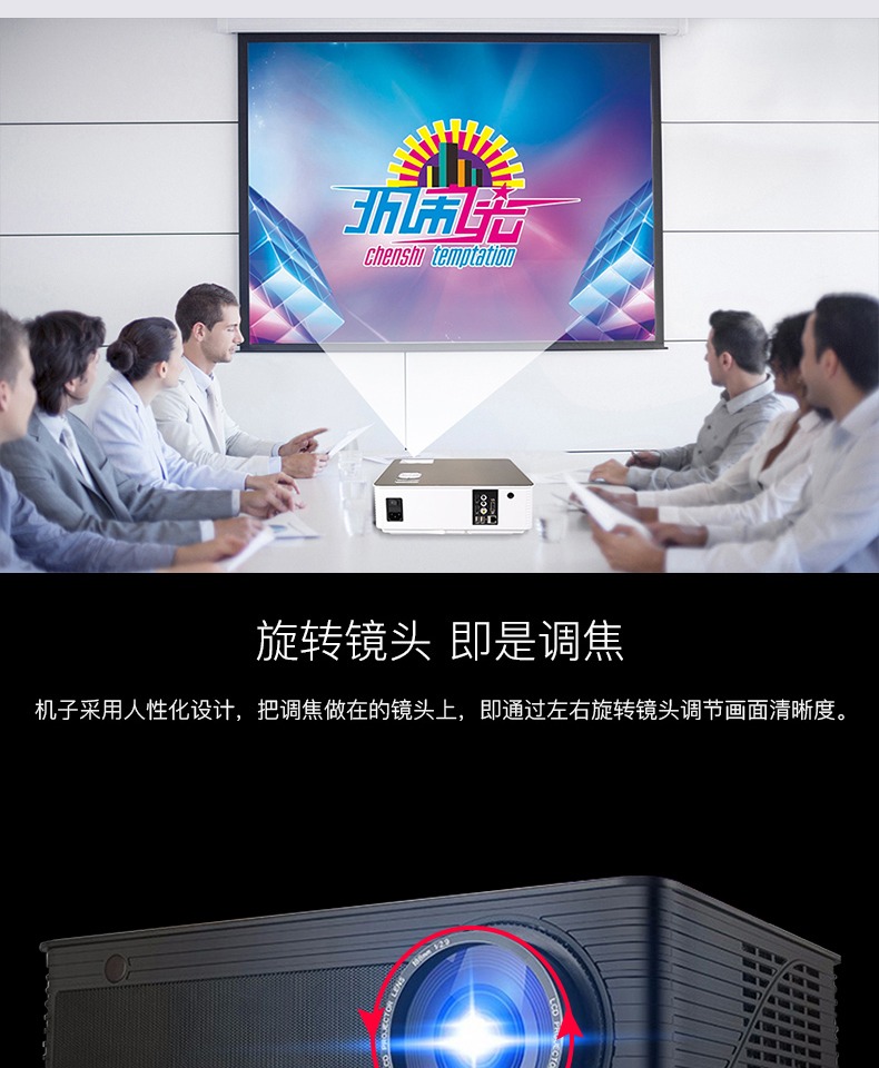 Trăm Cannon Máy chiếu thông minh Văn phòng tại nhà HD 1080P Không dây wifi Nhỏ cầm tay 3D Rạp hát tại nhà Dạy học Máy chiếu di động Android Apple 4K Không có TV màn hình - Máy chiếu