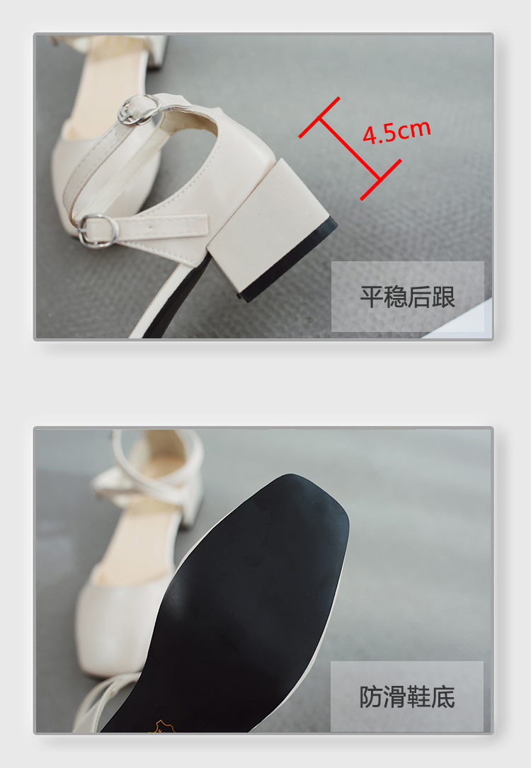 Giày sandal quai ngang nữ Baotou hè 2018 phiên bản Hàn Quốc mới với giày đế vuông đế dày hoang dã với giày Mary Jane sandal nữ hàn quốc