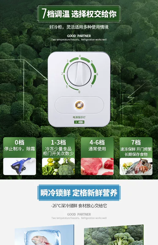 Tủ đông lạnh đôi Ronshen / Rongsheng BCD-165MB / tủ đông lạnh ngang cửa nhà - Tủ đông