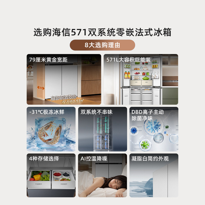 海信BCD-571E5SCQKD冰箱图片