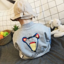New spring and autumn Ins baby boy clothing Han version Leisure baby cute sweatshirt splicing shirt sleeves slim fit jacket