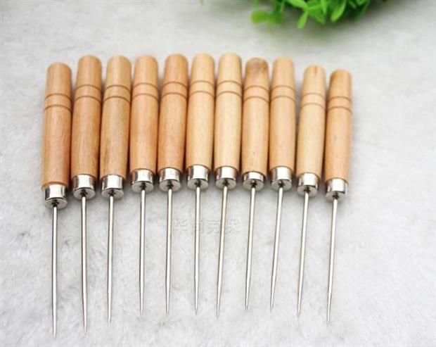 Giày awl khuỷu tay với móc cửa hàng làm cho cuộc sống đục lỗ vá giày công cụ cổ điển bà nội nhà may tay retro - Thiết bị sân khấu đèn led nháy liên tục