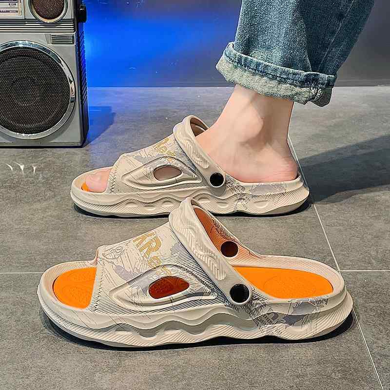 Slippers for Men's Summer Outer Wear, Soft-Soled Flip-Flops, Dual-Purpose Beach Sandals, Internet Celebrity Hot Models soft sole Non-Slip Sandals