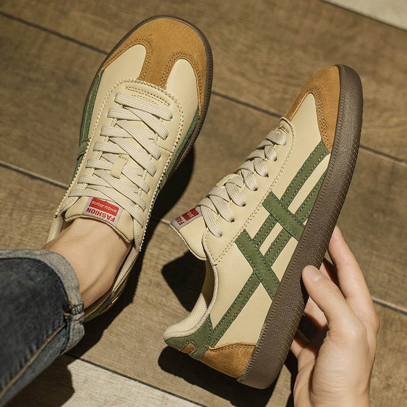 Men's Casual Sneakers Autumn New Style Versatile German Training Waffle Soft Sole Breathable Trendy Shoes