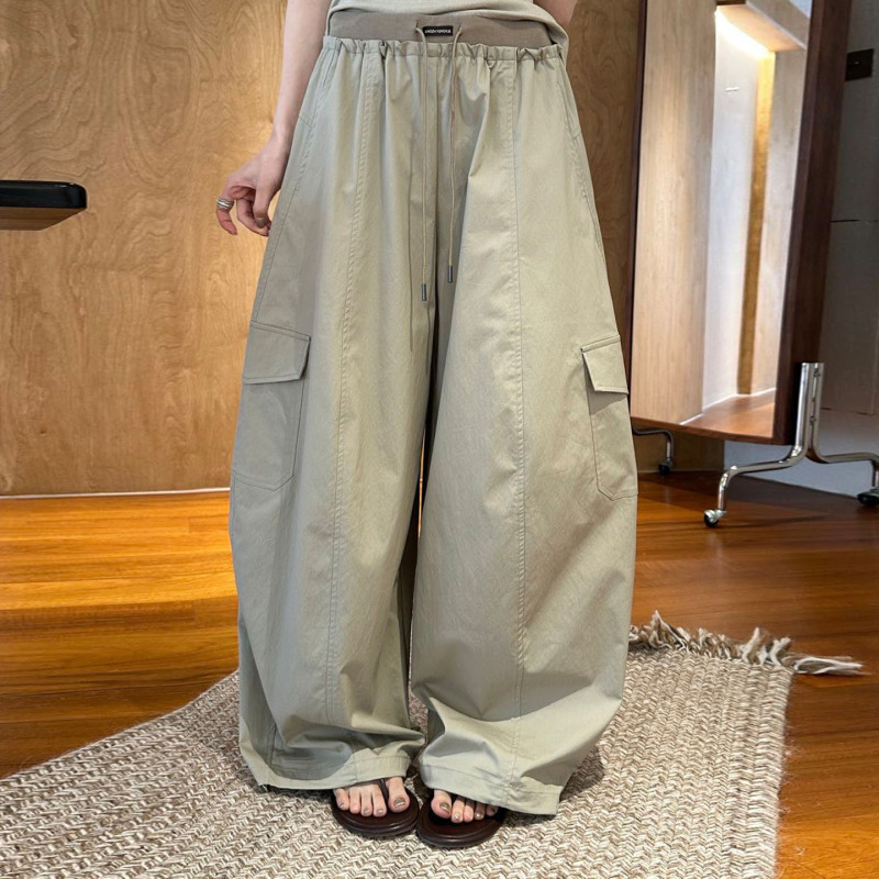 Xida Dong Khaki Quick-Dry Workwear Wide-Leg Pants for Women, Summer 2026 New High-Waisted Drawstring Casual Pants 66988 Xida Dong Khaki Quick-Dry Workwear Wide-Leg Pants for Women, Summer 2026 New High-Waisted Drawstring Casual Pants 66988