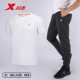 Bộ đồ thể thao Xtep nam 2019 mới hè hè thể thao rộng bé trai quần ngắn tay hai dây nam - Thể thao sau