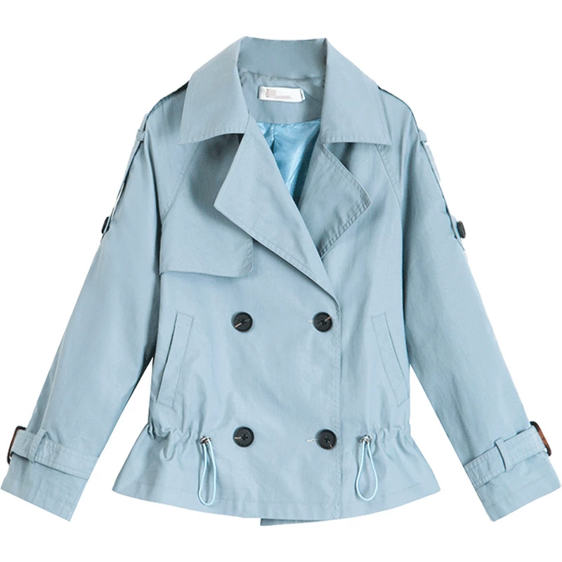Осеннее trench coat, тонкая короткая куртка, коллекция 2023 года, для подростков