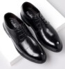 Autumn Suit Leather Shoes for Men, Business Formal Wear, Genuine Leather, Soft Sole, Breathable, Casual, British Style, Pointed Toe, Soft Leather, Groom's Wedding Shoes
