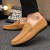 2025 New Summer Loafers for Men, Korean Style Trendy Soft-Soled Slip-On Casual Versatile Slip-On Lazy Leather Shoes