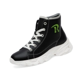 Туфли, высокая белая обувь, модные короткие сапоги, высокие зимние универсальные кроссовки, из натуральной кожи, 2019