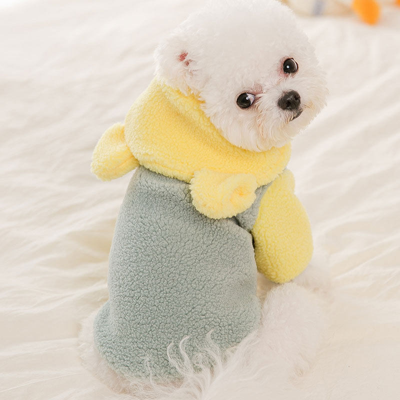 New autumn winter warm and thicker bear granules dunee dog cotton cotton cat cute pet clothes