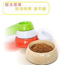Dog bowls dog basin large dog anti-roll over large stainless steel Puppy pooch Bowl Rice Bowl grain Water Bowl Medium Pet Supplies