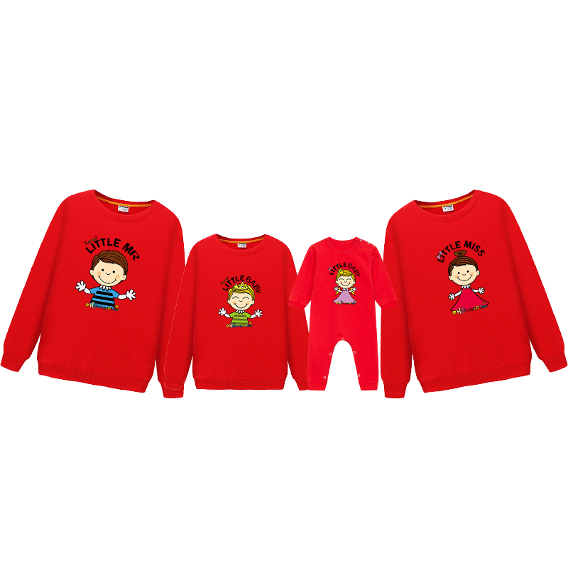 
Family of four has a family of family autumn clothing 2024 new casual sports tops National Day class uniform performance boys and girls clothing A