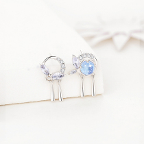 One flower and one leaf sterling silver stud necklace female choker New National style ancient style simple temperament does not fade Hanfu accessories