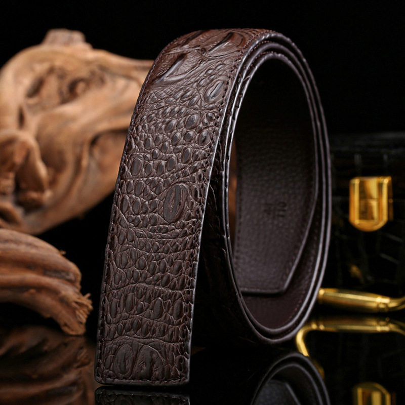 Ремень, пряжка, крокодиловый принт, из натуральной кожи 