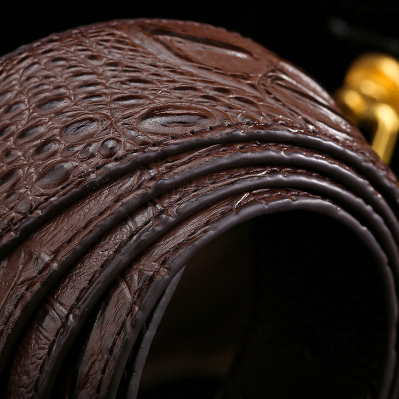 Ремень, пряжка, крокодиловый принт, из натуральной кожи 