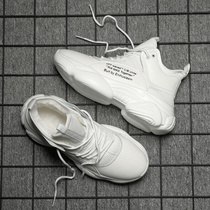 Cotton shoes winter mens shoes high-top warm plus velvet northeast mens two cotton snow boots Dad sports shoes mens trendy shoes