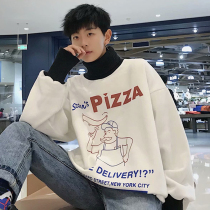 High collar sweater mens Korean version of the trend youth top clothes ins tide spring and autumn hooded chic port wind 2021 new