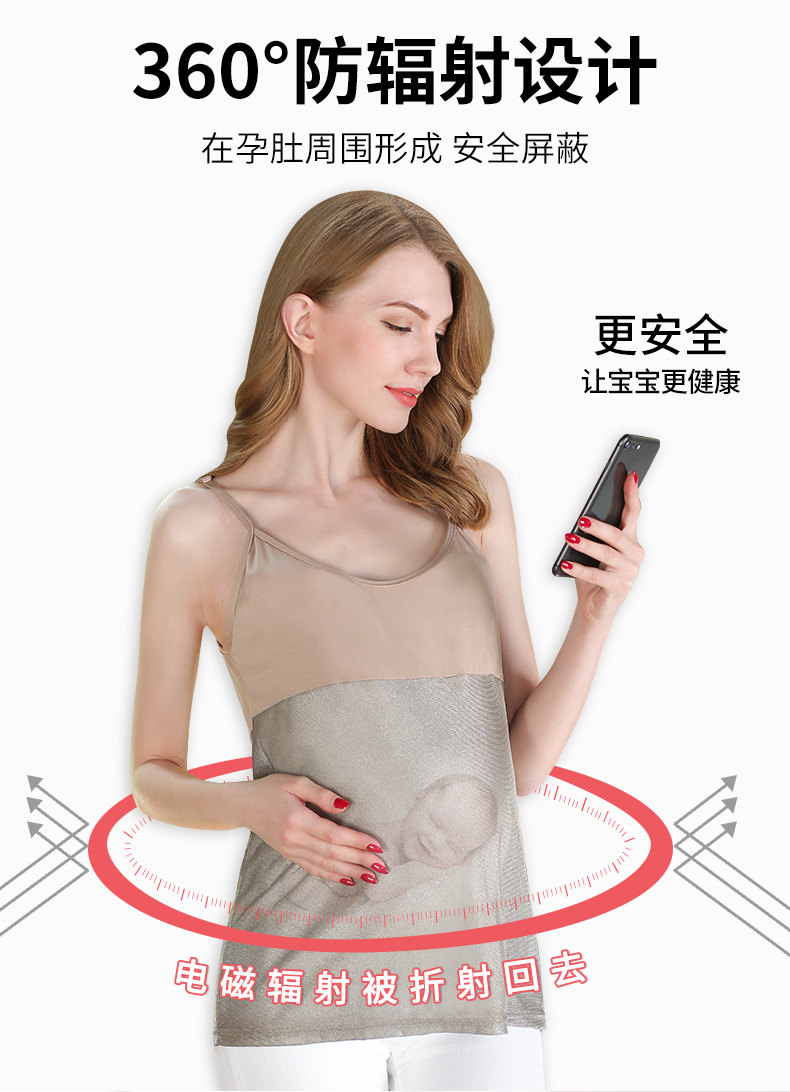 Mang thai chống bức xạ bà bầu bên trong máy tính mang thai Phụ nữ mang thai bức xạ phù hợp với nhân viên văn phòng bốn mùa đích thực áo chống bức xạ cho bà bầu cao cấp