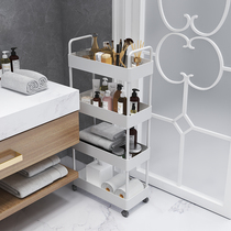 Toilet removable shelf floor-to-floor multi-layer slit storage rack bathroom shelf cosmetics storage shelf