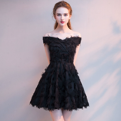 Черное вечернее платье, летняя короткая юбка, подходит для подростков