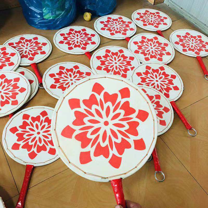 Sheep Leather Fan Drum Taiping Drum Single Drum Square Drum Square Dance Props Drum Invigorated words Taiping Taiping Daughters Drums